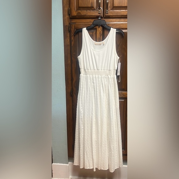 NWT SOFT SURROUNDING MIDI EYELET WHITE DRESS gorgeous - Picture 2 of 8